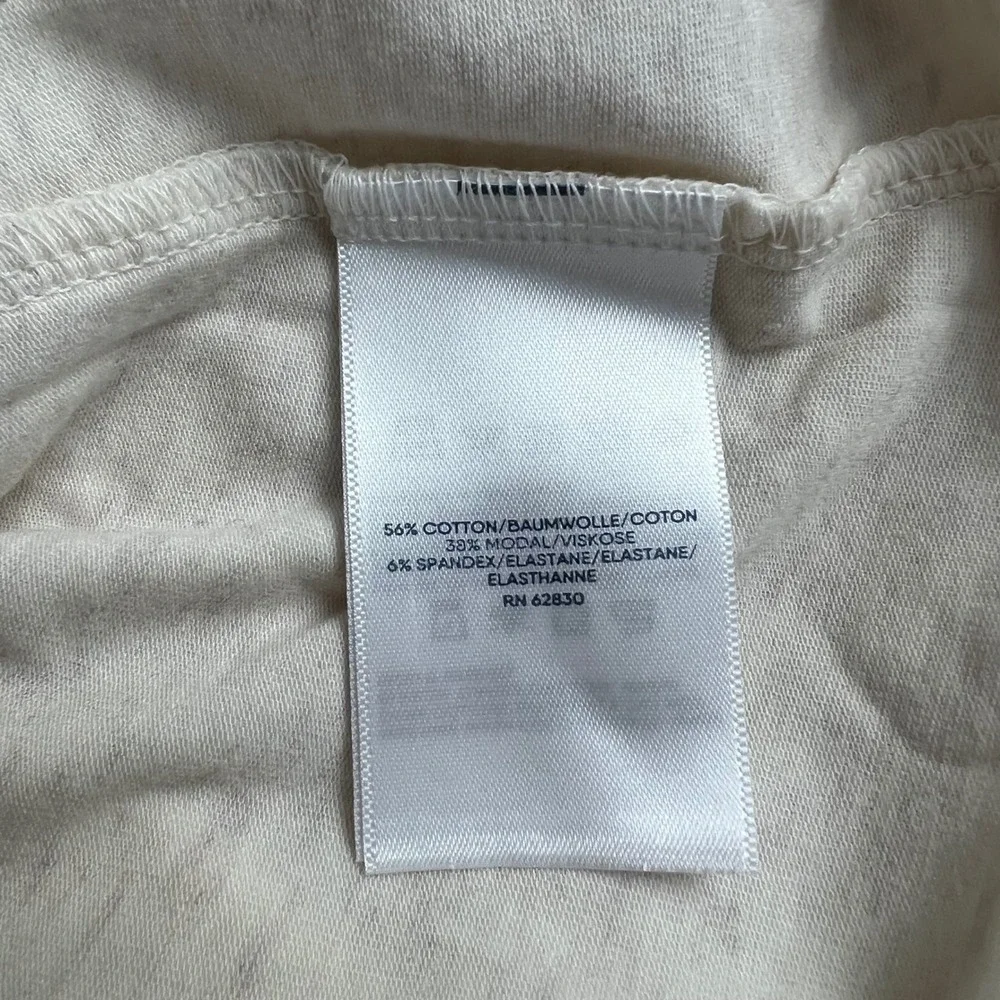 Lands End‎ T-Shirt Tencel Modal Blend Womens Size 1X Cream Oatmeal Heather NEW